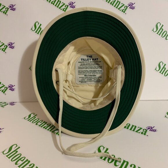 Tilley Endurables Hat Brim Self Tie Pocket Beige Khaki Sun Boonie Cap 7 5/8 - Picture 8 of 10
